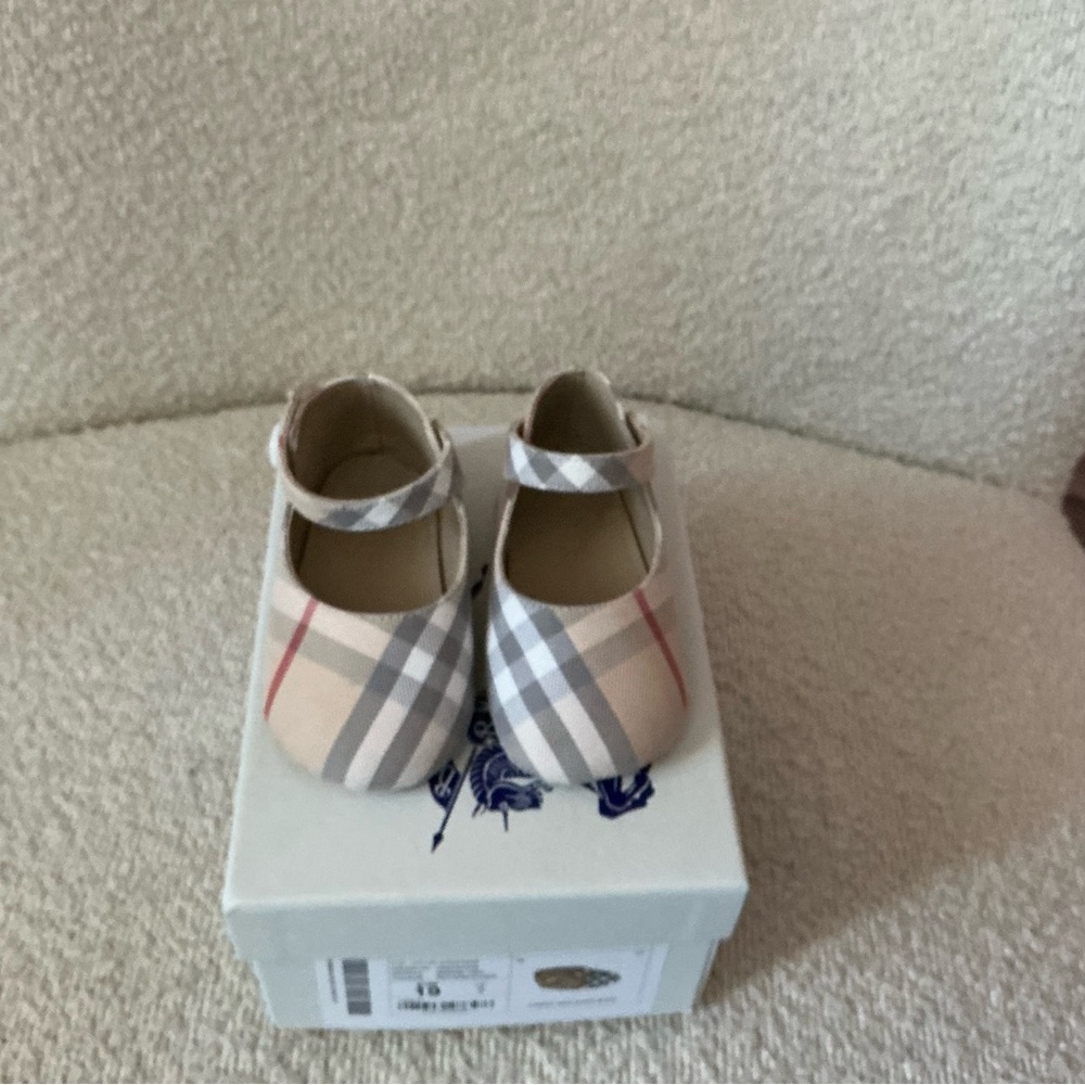 Burberry Check Cotton Mary Jane Baby/Kids Flats